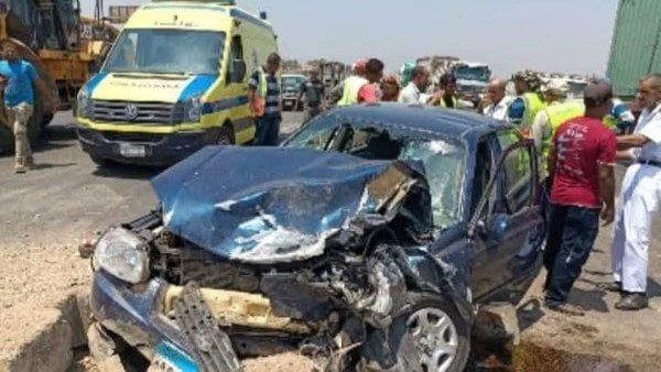 إصابة 4 أشخاص فى حادث تصادم على الطريق الإقليمى بالمنوفية