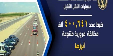 الداخلية تعلن الإحصائية النصف سنوية حول جهود المرور.. ضبط 18 مليون مخالفة مرورية  - بوابة اخر ساعة