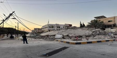 انهيار مبنى آيل للسقوط في إربد - بوابة اخر ساعة