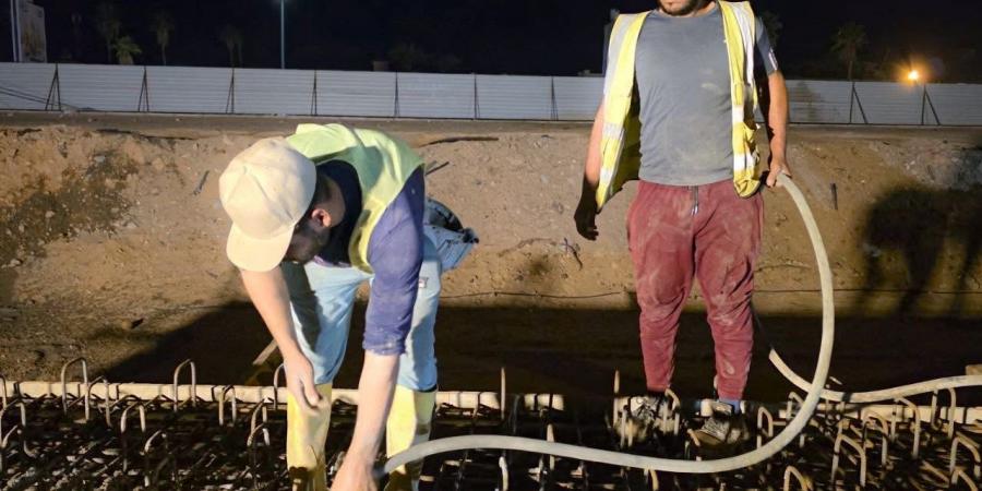 سبها | مشروع “جسر بطل العبور” يقترب من الاكتمال وسط عمل متواصل - بوابة اخر ساعة
